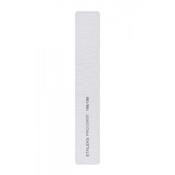 Mineral wide straight nail file EXPERT 100/180 grit (NFB-30/1) Staleks