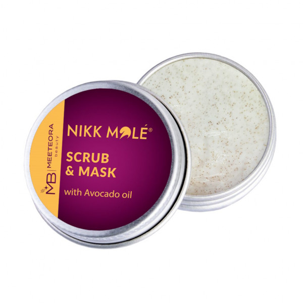 Скраб-маска с маслом авокадо Scrub & mask with Avocado oil 40 г. Nikk Mole