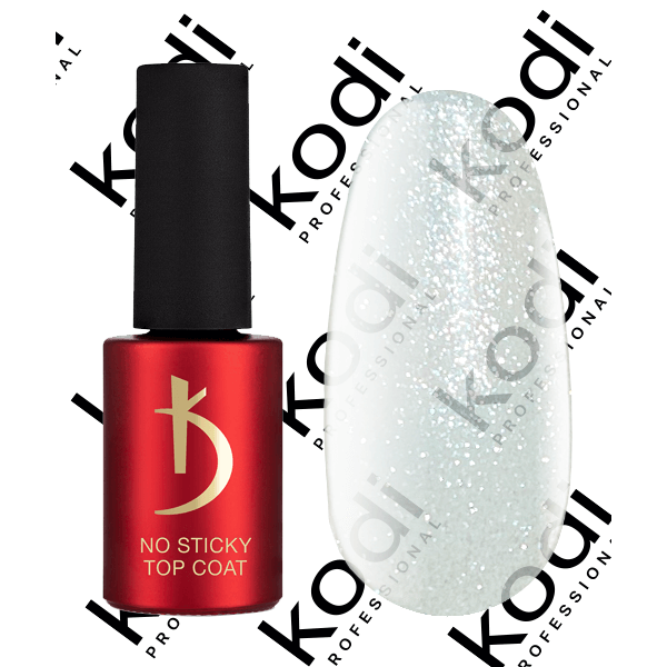 No sticky top coat "Sparkle" (Finish gel without sticky layer) 7 ml. Kodi Professional