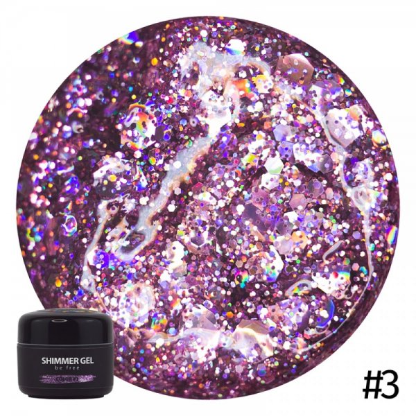 Shimmer Gel №03 (purple) 5 g. NUB