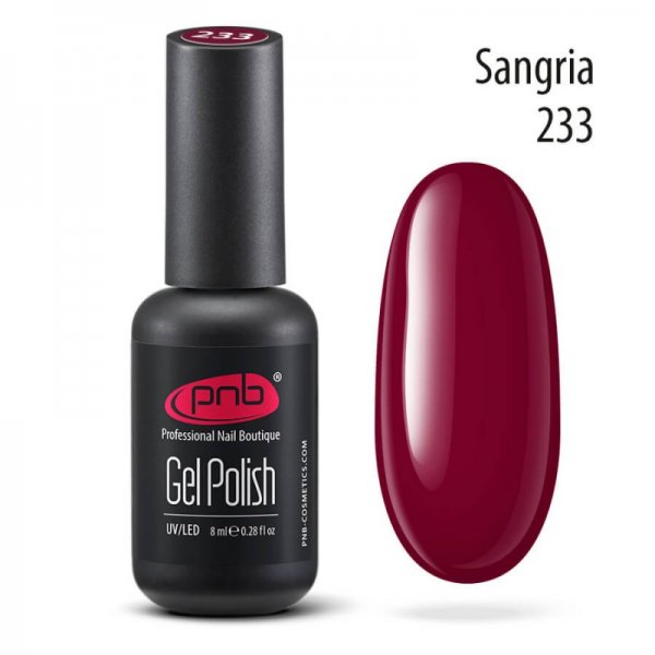 Gel polish №233 Sangria 8 ml. PNB