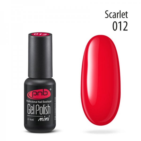 Gel polish №012 Scarlet (mini) 4 ml. PNB