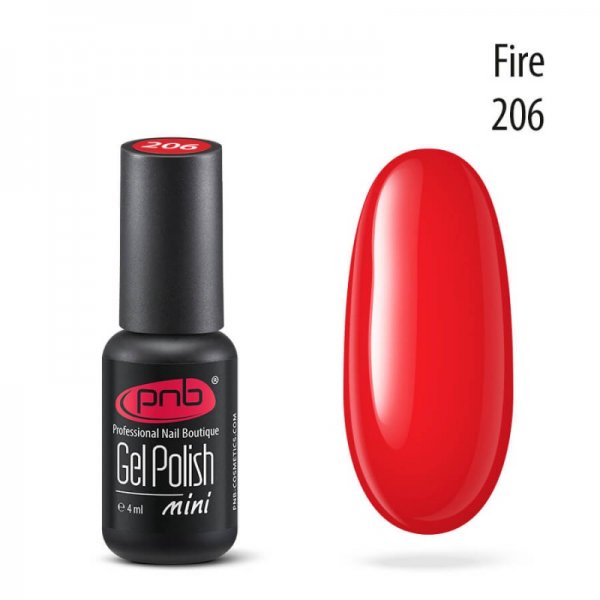 Gel polish №206 Fire (mini) 4 ml. PNB