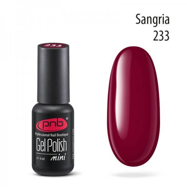 Gel polish №233 Sangria (mini) 4 ml. PNB