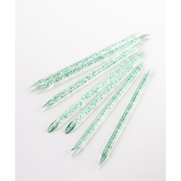 Reusable plastic sticks for cuticles, color: green (50 pcs.) Kodi Professional