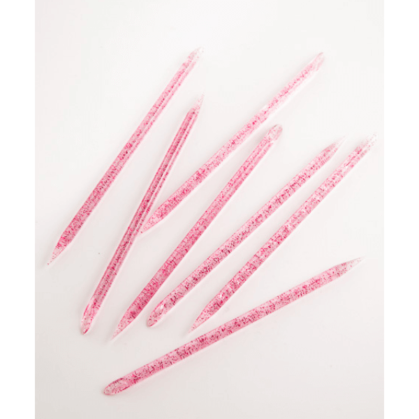 Reusable plastic sticks for cuticles, color: pink (50 pcs.) Kodi Professional