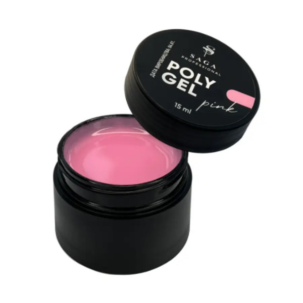 SAGA Poly Gel (jar) Pink 15 ml