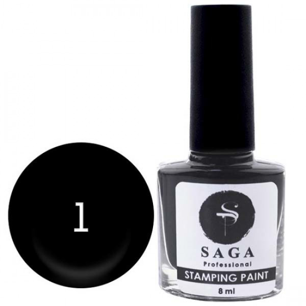 SAGA stamping paint No. 01 black 8 ml