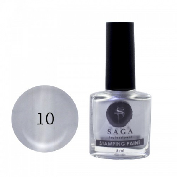 SAGA stamping paint No. 10 silver 8 ml