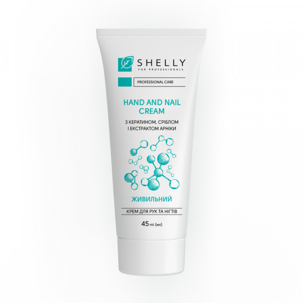 Hand and nail cream with keratin, silver and arnica extract Shelly 45 ml