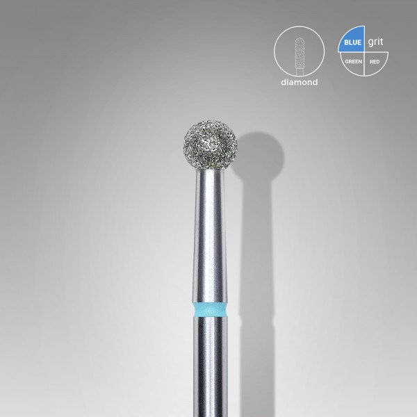 Diamond nail drill bit, ball, blue, head diameter 3,5 mm (FA01B035) Staleks
