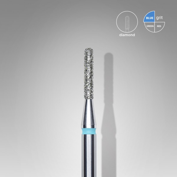 Фреза алмазная, цилиндр закругленный, синяя, диаметр 1,4 мм/ рабочая часть 8 мм (FA30B014/8) Staleks
