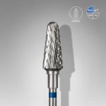 Carbide nail drill bit, “frustum”, blue, head diameter 6 mm/ working part 14 mm (FT70В060/14) Staleks 
