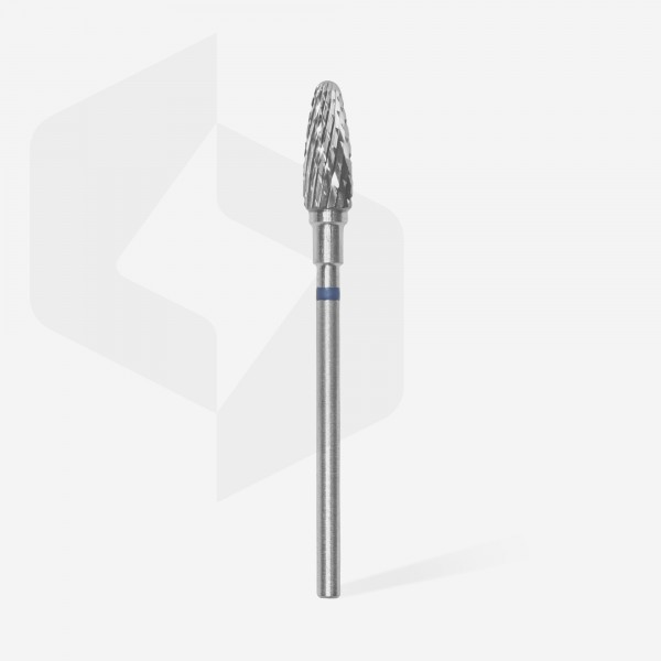 Carbide nail drill bit, “corn”, blue, head diameter 5 mm/ working part 13 mm (FT90B050/13) Staleks 