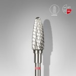 Carbide nail drill bit, “corn”, red, head diameter 5 mm/ working part 13 mm (FT90R050/13) Staleks 