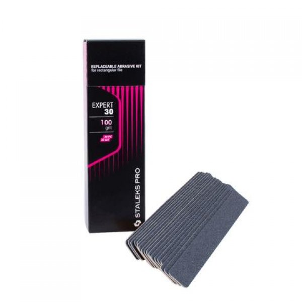 A set off removable one-off files for rectangular nail file EXPERT (DFE-30-100) (30 pcs) Staleks