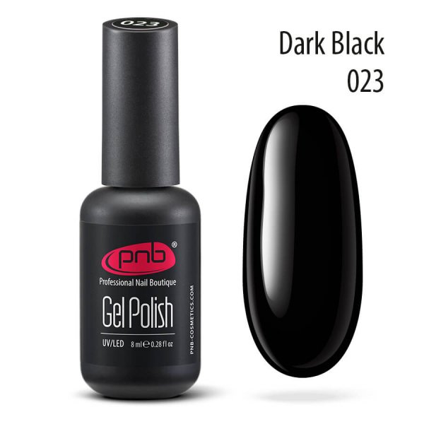 Gel polish №023 Dark Black 8 ml. PNB