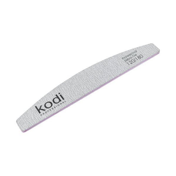 №130 Nail file "Crescent" 120/180 (color:light gray, size: 178/28/4) Kodi Professional