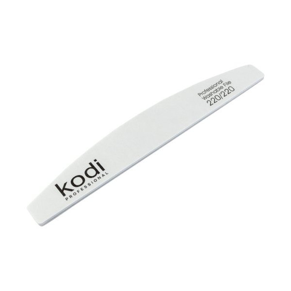 №13 Пилка для ногтей "Полумесяц" 220/220 (цвет: белый, размер:178/28/4) Kodi Professional 