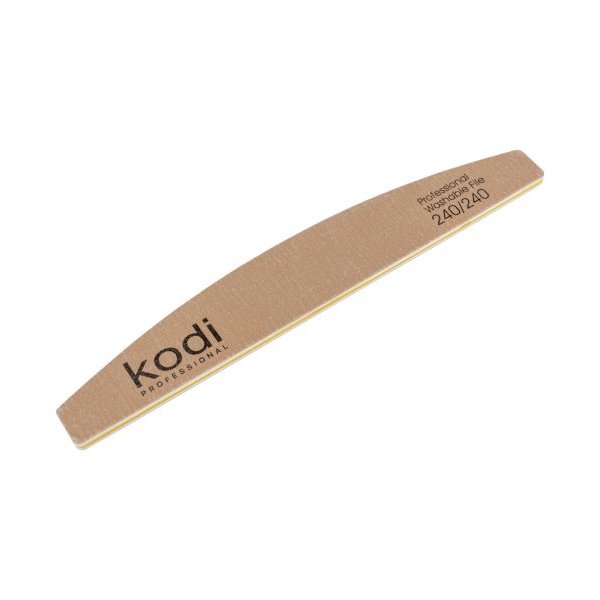№3 Пилка для ногтей "Полумесяц" 240/240 (цвет: золотистый, размер:178/28/4) Kodi Professional 