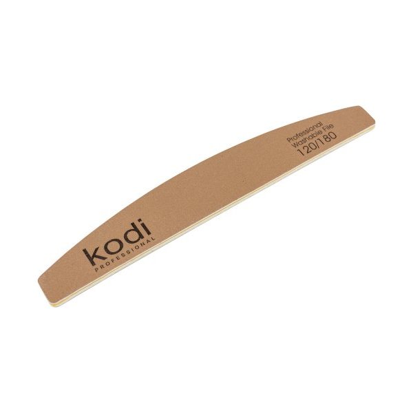 №4 Пилка для ногтей "Полумесяц" 120/180 (цвет: золотистый, размер:178/28/4) Kodi Professional 
