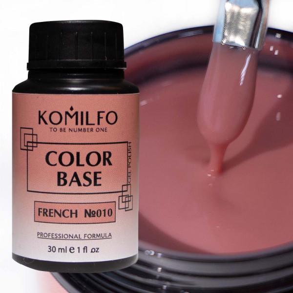 Color Base French №010 30 ml. (without brush,bottle) Komilfo