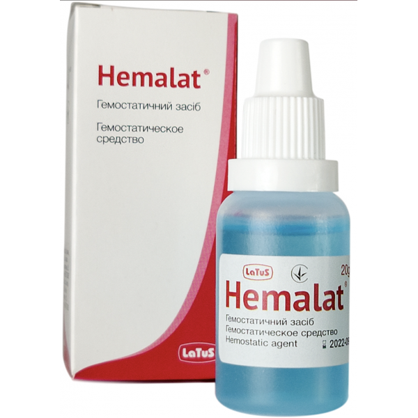 Hemalat (hemostatic agent) 20 g.
