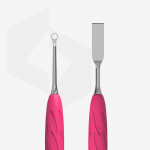 Manicure Pusher With Silicone Handle "Gummy" UNIQ 11 TYPE 1 (Flat Straight Pusher + Ring) PQ-11/1 Staleks