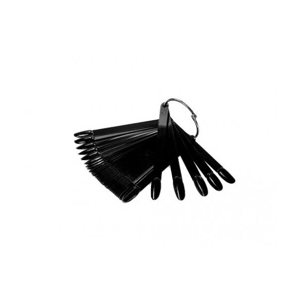 Демонстрационная палитра-веер на кольце овальной формы, 50 типс (цвет: черный)