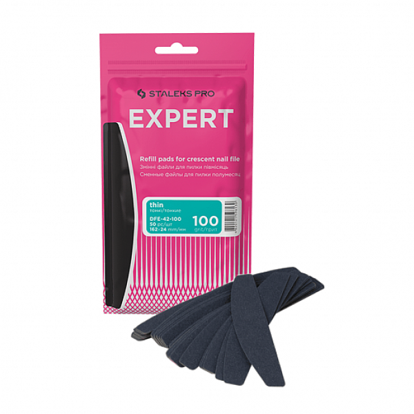 A set off removable one-off files for crescent nail file EXPERT (DFE-42-100) (50 pcs) Staleks
