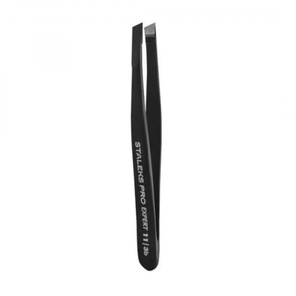 Eyebrow tweezers (TE-11/3,black) Staleks