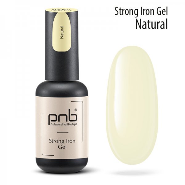 UV/LED Strong Iron Gel Natural (with a thin brush) 8 ml. PNB