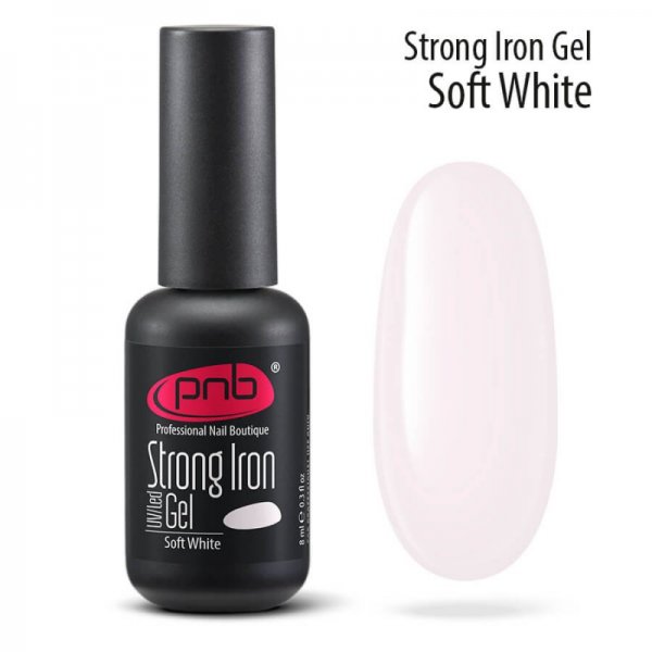 UV/LED Strong Iron Gel Soft White 8 ml. PNB