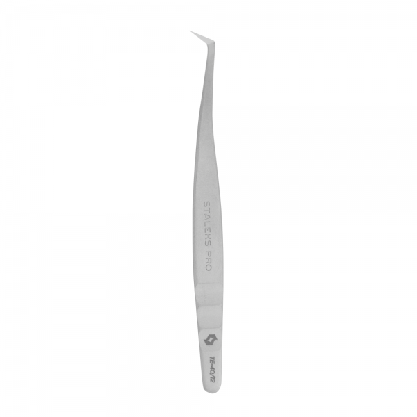 Professional eyelash tweezers (L-shaped 65 °) EXPERT (TE-40/12) Staleks