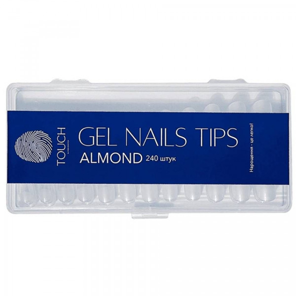 TOUCH Gel Nail Tips, Almond (240 pcs)