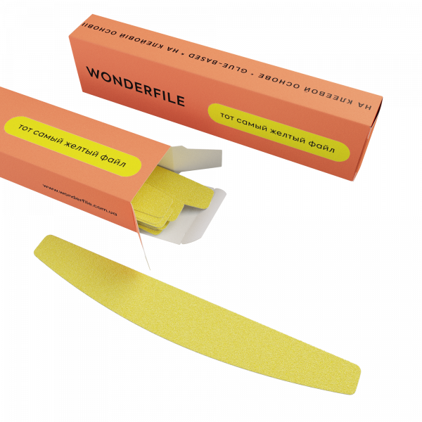 Disposable files-cases for crescent nail file 162-24 (240 gr, 50 pcs) Wonderfile