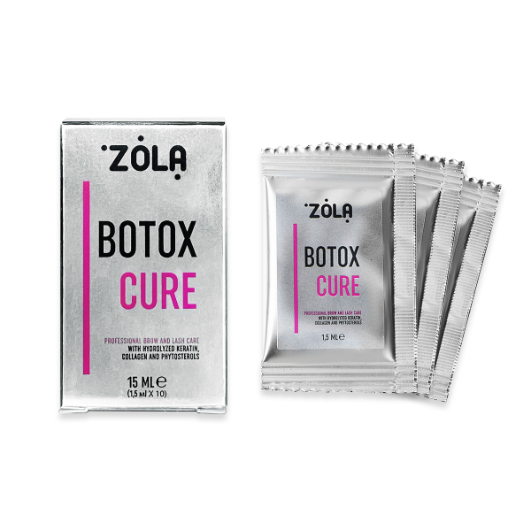 Botox for eyebrows and eyelashes in a sachet Botox Cure 1.5 ml x 10 pcs. ZOLA 