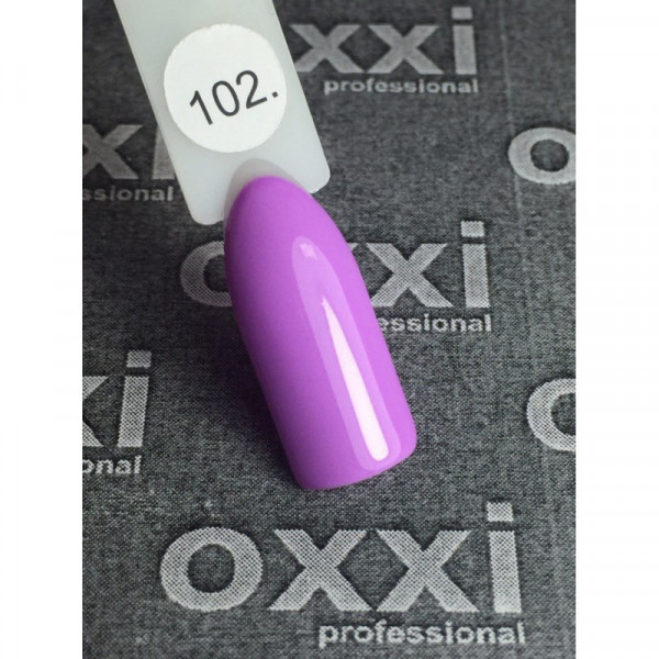 Гель лак 10 ml. Oxxi № 102(светлый лиловый, эмаль)