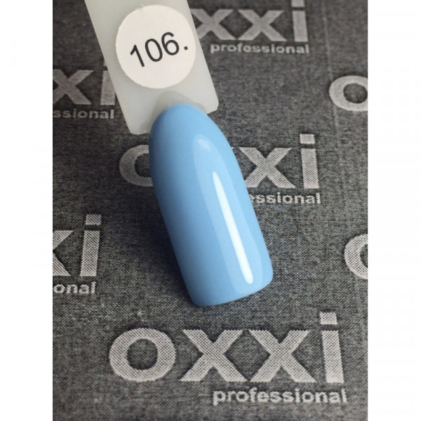 Гель лак 10 ml. Oxxi № 106(голубой, эмаль)