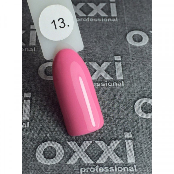 Гель лак 10 ml. Oxxi № 013 (бледный розовый, эмаль)