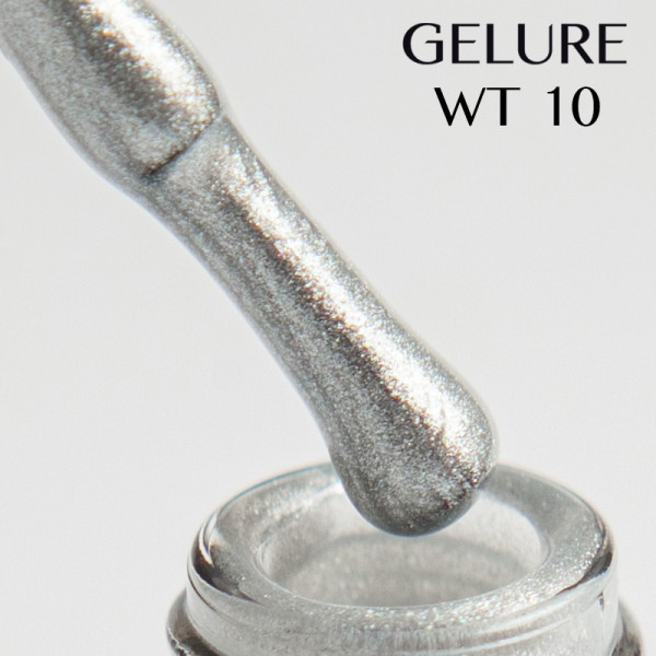 Гель-лак 15 ml. Gelure WT 10 (white silver)