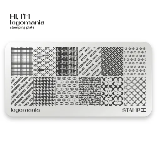 Stamping plate - STAMP IT plate Logomania ADORE