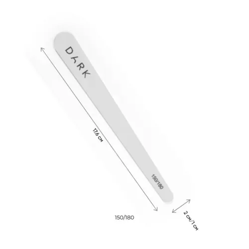 DARK Drop nail file, abrasiveness 150/180 (white)