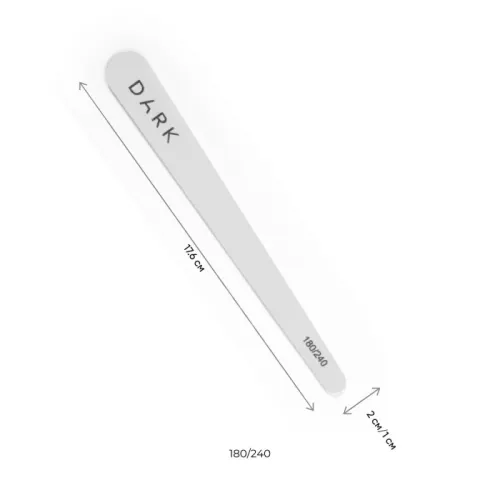 DARK Drop nail file, abrasiveness 180/240 (white)