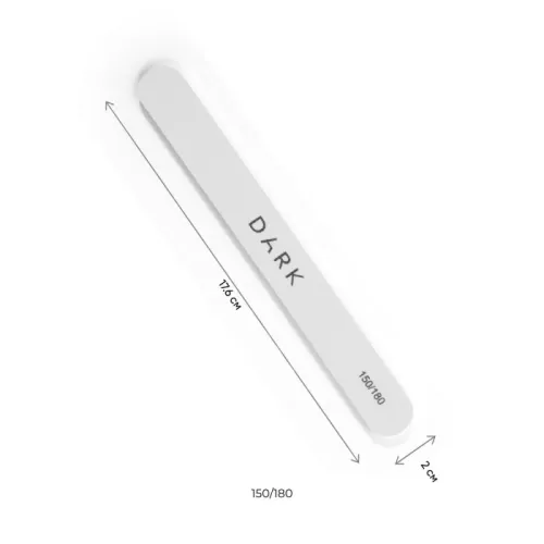DARK Oval nail file, abrasiveness 150/180 (white)