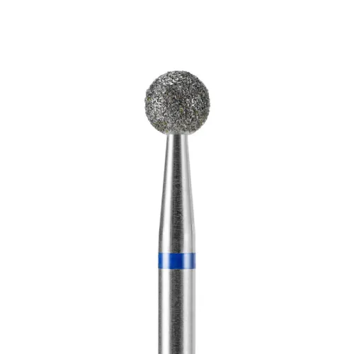 Diamond nail drill bit, ball, blue, 4 mm, DARK