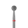 Diamond nail drill bit, ball, red, 4 mm, DARK
