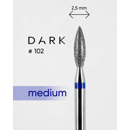 Diamond nail drill bit, blue, 024, DARK №102