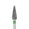 Diamond nail drill bit, bud, green, DARK