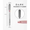 Diamond nail drill bit, curled cylinder, red, 3.9x12 mm, DARK
